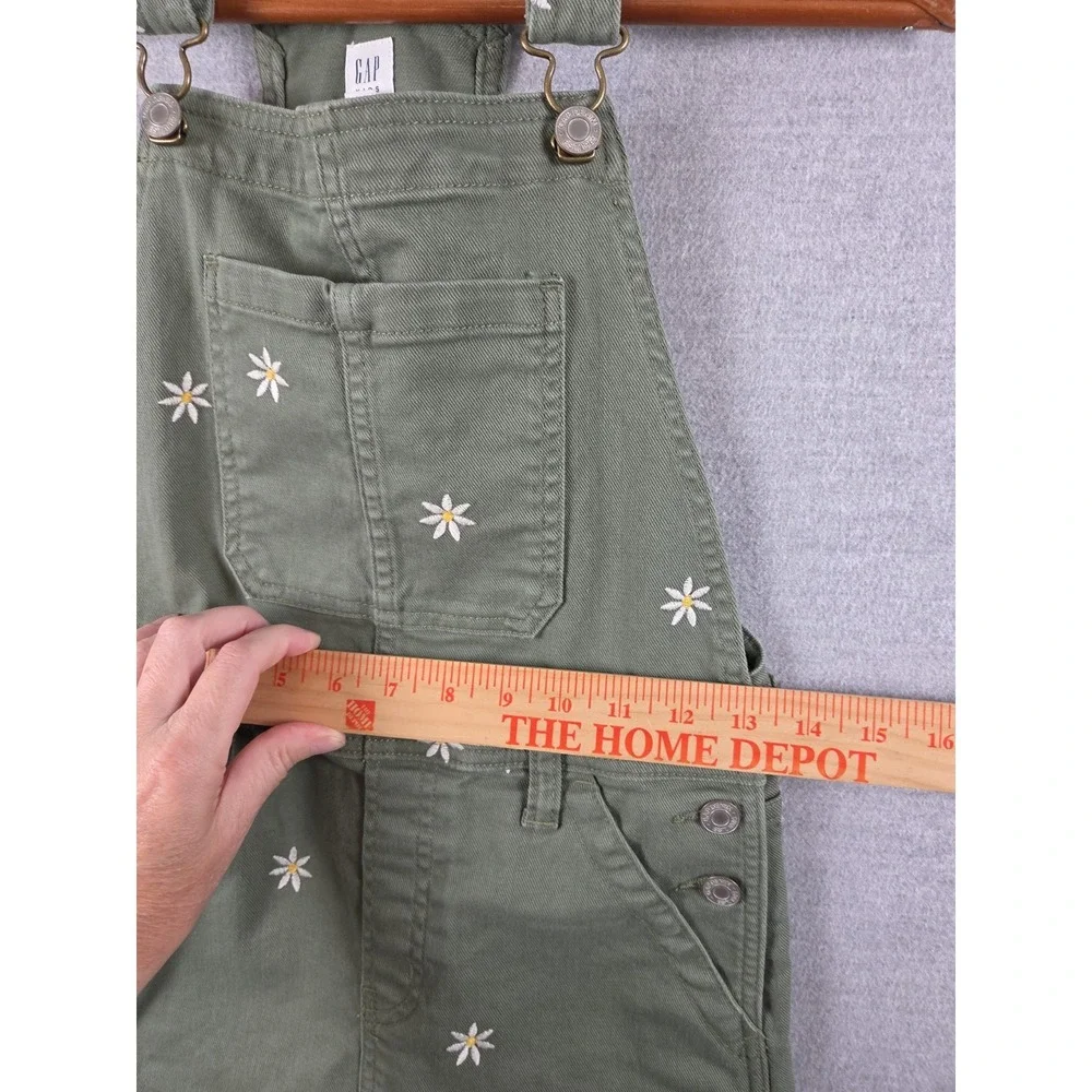 Gap Kids Girls L 10-11 Overall Dress Desert Cactus Embroidered Daisies Boho